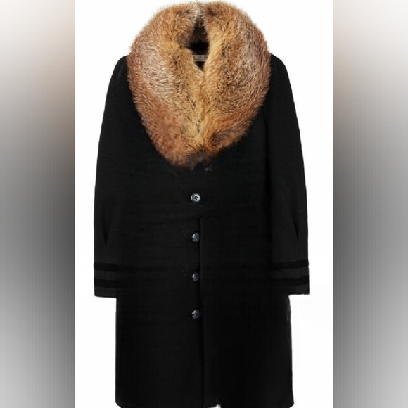 GIVENCHY unlabeled Neiman Marcus Mongolian cashmere fur collar raccoon vintage - Picture 4 of 17